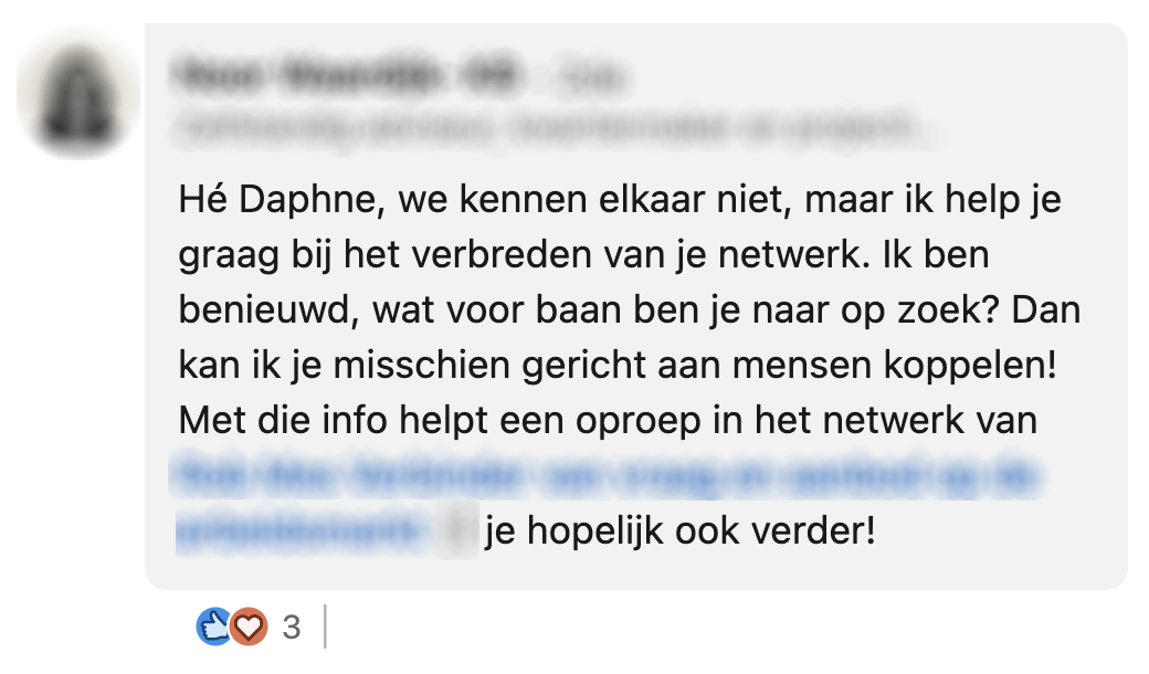 Daphne schrijft rake post over werkervaring