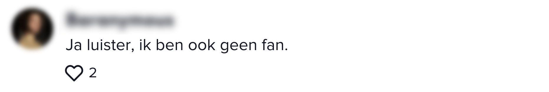 geen fan