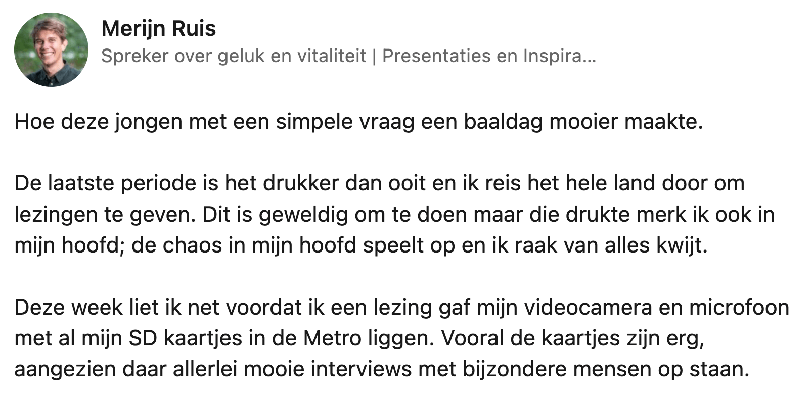 a eerste