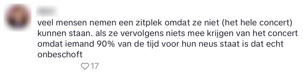 concert zitplekken