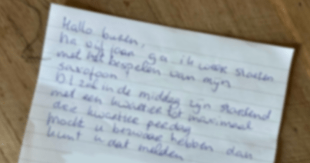 briefje buren brievenbus