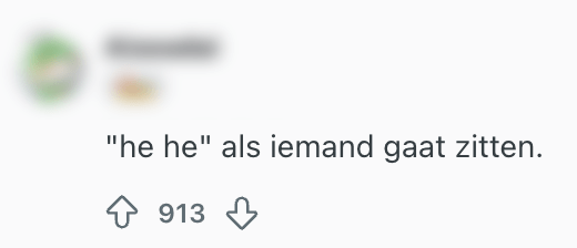 he he