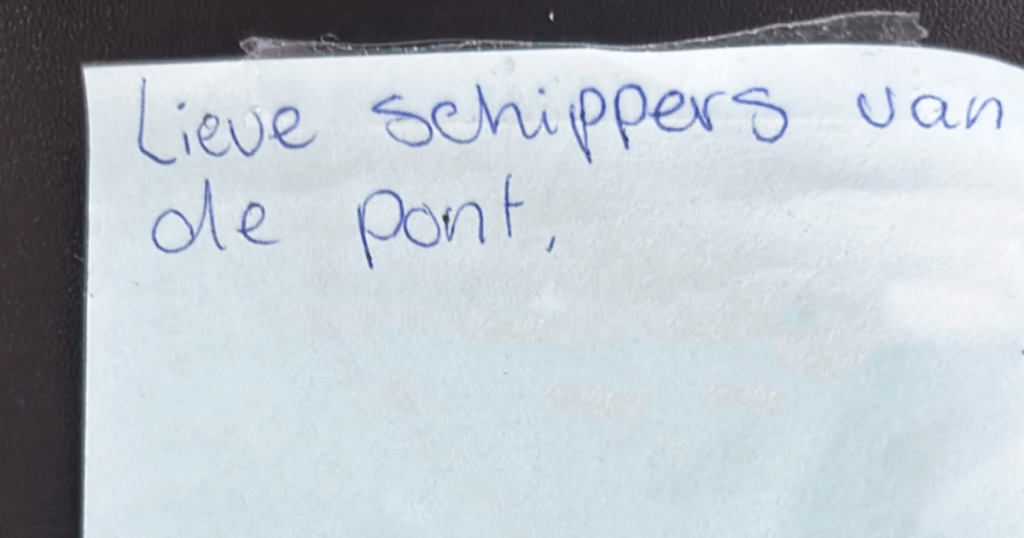 pont schipper briefje