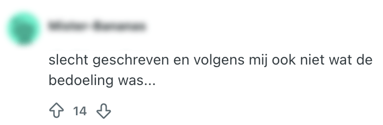 slecht geschreven