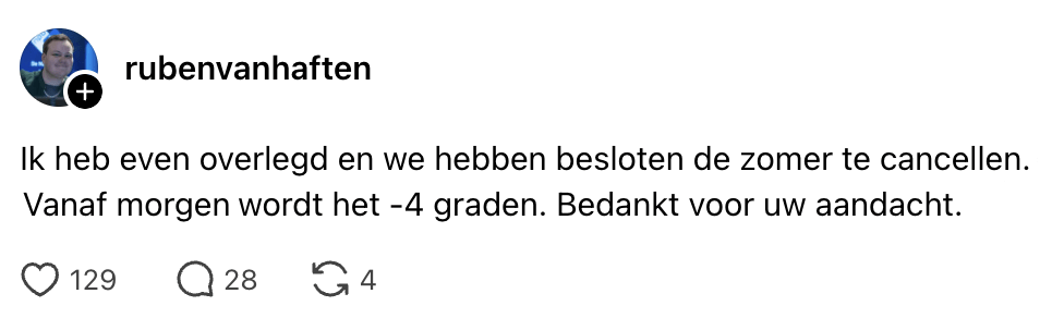 -4 graden